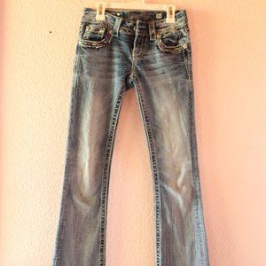 Miss Me Bling Faded Bootcut Jeans